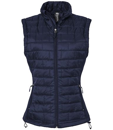 Burnside Clothing 5703 Women's Elemental Puffer Ve in Navy front view