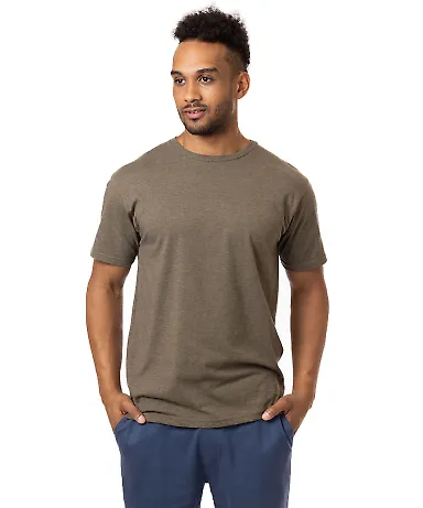 econscious EC1090 Unisex Committed CVC T-Shirt OLIVE HEATHER front view