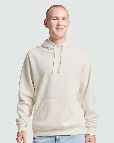 Jerzees 700MR Premium Eco Blend Ringspun Hooded Sw in Sweet cream heather front view