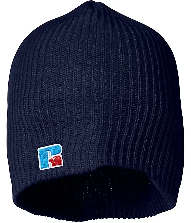 Russel Athletic UB89UHB Core R Patch Beanie NAVY front view