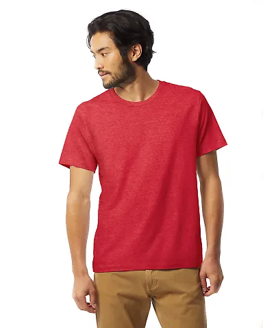 Alternative Apparel 1070CV Unisex Go-To T-Shirt HEATHER RED front view