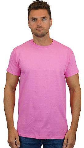 Gildan 5000 Wholesale Heavy Weight Cotton Plain T  in Azalea front view