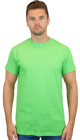 Gildan 5000 G500 Heavy Weight Cotton T-Shirt in Electric green front view