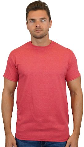Gildan 5000 Wholesale Heavy Weight Cotton Plain T  in Heather red front view