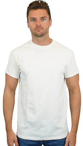 Gildan 5000 Wholesale Heavy Weight Cotton Plain T  in Natural front view