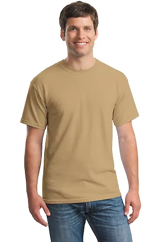 Gildan 5000 G500 Heavy Weight Cotton T-Shirt in Old gold front view