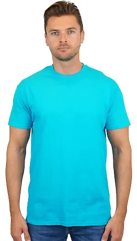 Gildan 5000 G500 Heavy Weight Cotton T-Shirt in Tropical blue front view