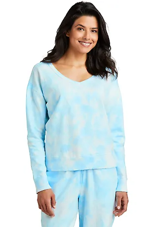 Port & Company LPC140V Ladies Beach Wash Cloud Ti Glacier front view