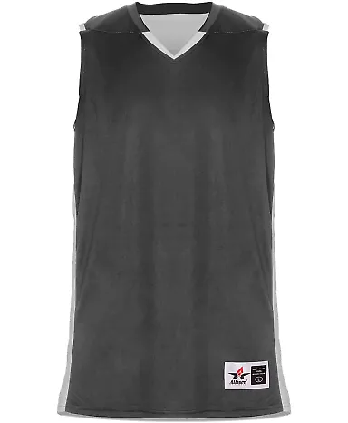 Alleson Athletic 590RSPY Crossover Youth Reversibl in Charcoal/ white front view