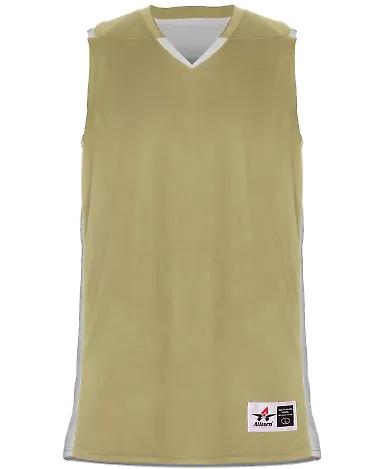 Alleson Athletic 590RSPY Crossover Youth Reversibl in Vegas gold/ white front view