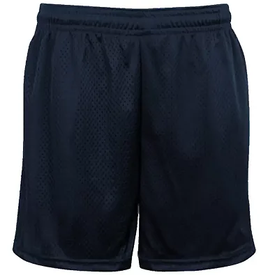 Badger Sportswear 7225 Tricot Mesh 5" Shorts in Navy front view