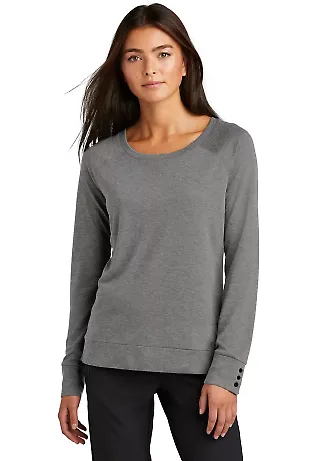 Ogio LOG150 OGIO Ladies Command Long Sleeve Scoop  in Geargrey front view