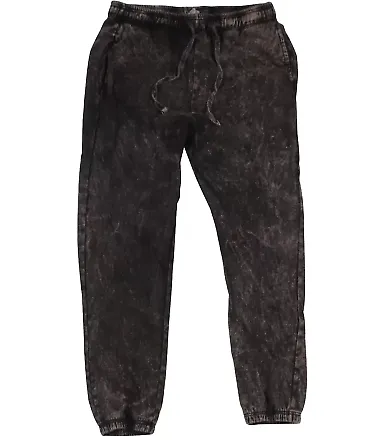 Dyenomite 875VR Premium Fleece Sweatpants in Black mineral wash front view