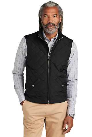 Brooks Brothers BB18602  Quilted Vest in Deepblack front view