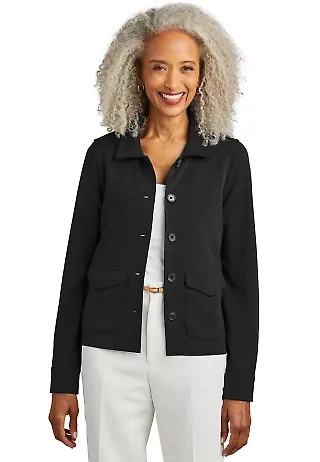 Brooks Brothers BB18205 Women's Mid-Layer Stretch in Blkhthr front view