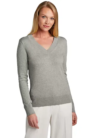 Brooks Brothers BB18401  Women's Cotton Stretch V- in Ltshdgyhtr front view