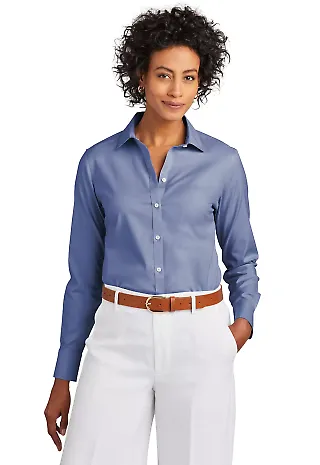 Brooks Brothers BB18001  Women's Wrinkle-Free Stre in Cobaltbl front view