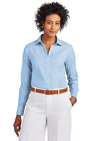 Brooks Brothers BB18001 Women's Wrinkle-Free Stre in Newportblu front view