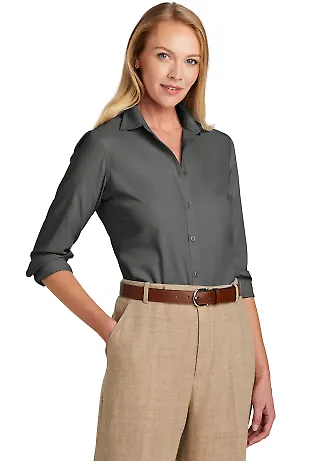 Brooks Brothers BB18003 Women's Wrinkle-Free Stre in Deepblack front view