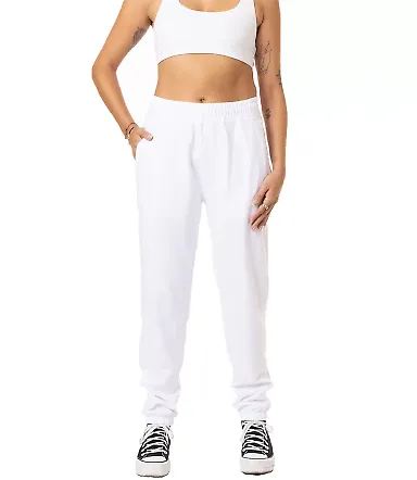 econscious EC5400 Unisex Motion Jogger in Optic white front view