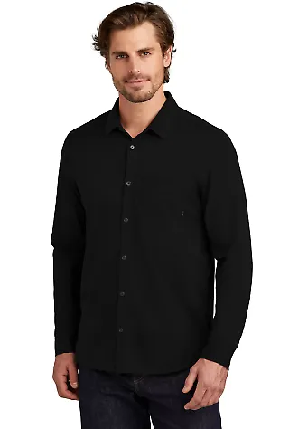 Ogio OG161 OGIO   Extend Long Sleeve Button-Up in Blacktop front view