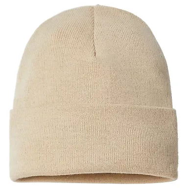 Atlantis Headwear PURE Sustainable Knit in Light beige front view