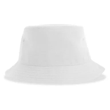 Atlantis Headwear GEO Sustainable Bucket Hat in White front view