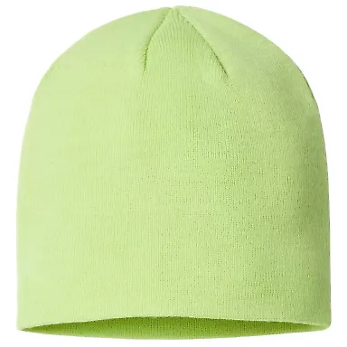 Atlantis Headwear HOLLY Sustainable Beanie in Acid green front view