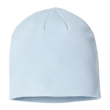 Atlantis Headwear HOLLY Sustainable Beanie in Light blue front view