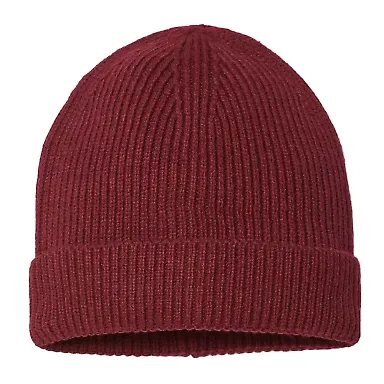 Atlantis Headwear ANDY Sustainable Fine Rib Knit in Burgundy front view
