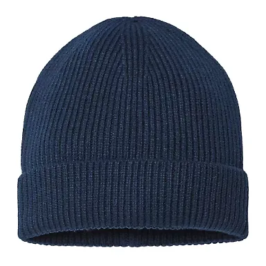 Atlantis Headwear ANDY Sustainable Fine Rib Knit in Navy front view
