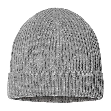 Atlantis Headwear MAPLE Sustainable Finish Edge Kn in Light grey mélange front view