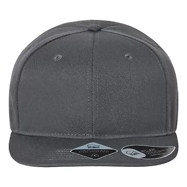 Atlantis Headwear JAMES Sustainable Flat Bill Cap in Dark grey front view