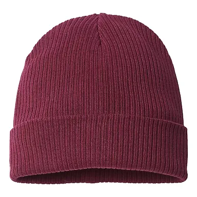 Atlantis Headwear NELSON Sustainable Knit in Burgundy front view