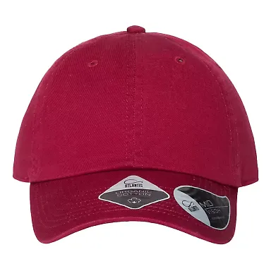 Atlantis Headwear FRASER Sustainable Dad Hat in Cardinal red front view