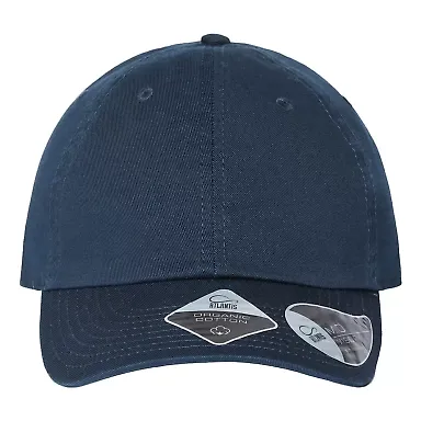 Atlantis Headwear FRASER Sustainable Dad Hat in Navy front view