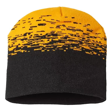 Cap America RKS9 USA-Made Static Beanie in Black/ gold front view