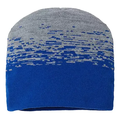 Cap America RKS9 USA-Made Static Beanie in True royal/ heather front view