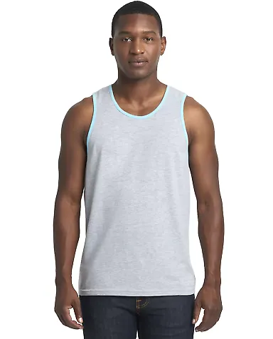 Next Level 3633 Men's Jersey Tank HTHR GRAY/ CANCN front view