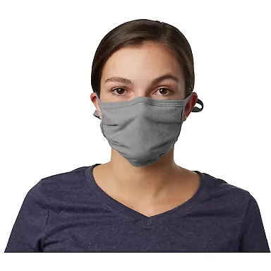 Hanes BMSKA5 X-Temp™ 2-Ply Adjustable Face Mask in Concrete grey front view