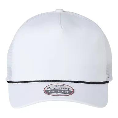 Imperial 5055 The Rabble Rouser Cap in White/ white/ black front view