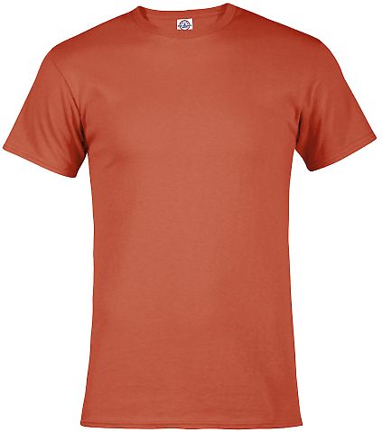 11730 Delta Apparel Adult Short Sleeve 5.2 oz. Tee DEEP CORAL front view