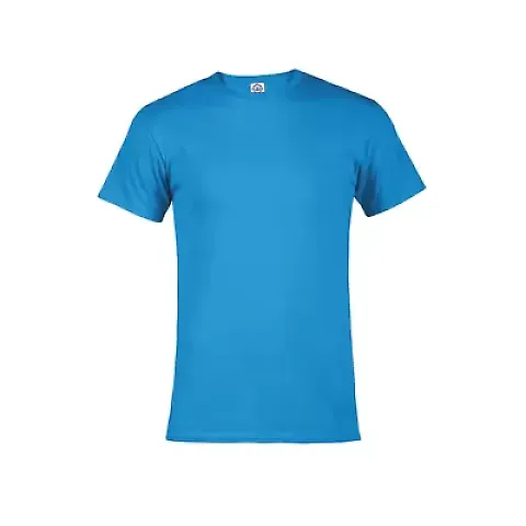 11730 Delta Apparel Adult Short Sleeve 5.2 oz. Tee in Turquoise bu4 front view
