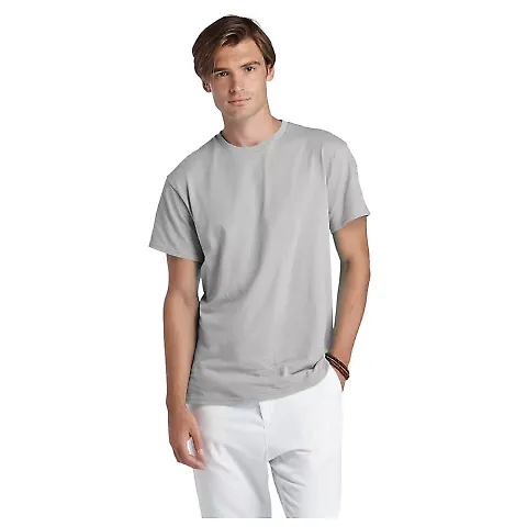 11730 Delta Apparel Adult Short Sleeve 5.2 oz. Tee in Silver front view