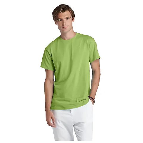 11730 Delta Apparel Adult Short Sleeve 5.2 oz. Tee in Kiwi front view