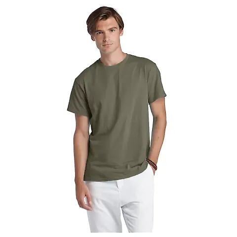 11730 Delta Apparel Adult Short Sleeve 5.2 oz. Tee in Moss front view