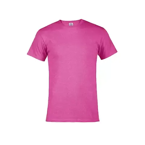 11730 Delta Apparel Adult Short Sleeve 5.2 oz. Tee in Heliconia heather hhc front view
