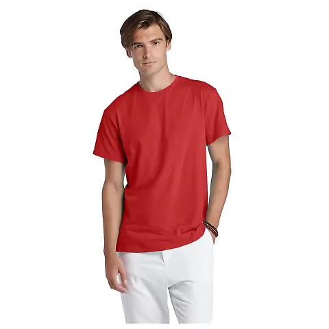11730 Delta Apparel Adult Short Sleeve 5.2 oz. Tee in New red front view
