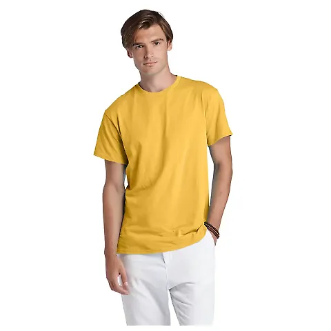 11730 Delta Apparel Adult Short Sleeve 5.2 oz. Tee in Gold front view