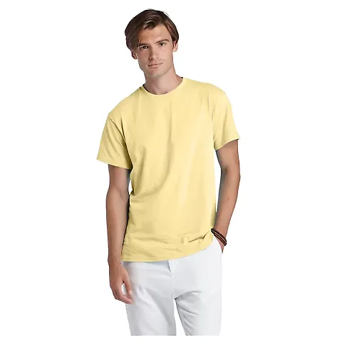 11730 Delta Apparel Adult Short Sleeve 5.2 oz. Tee in Banana front view